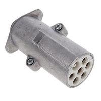 7 Position Circular Connector Plug, Female Sockets and Male Pins Screw 7 Position Circular Connector Plug, Female Sockets and Male Pins Screw