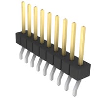 連接器排針座 表面黏著直角式 9 位置 0.100" (2.54mm) 連接器排針座 表面黏著直角式 9 位置 0.100" (2.54mm)
