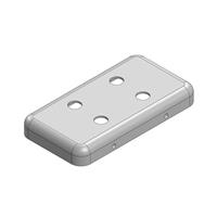 RF Shield Cover 0.469" (11.90mm) X 0.890" (22.60mm) Vent Holes in Pattern Snap Fit RF Shield Cover 0.469" (11.90mm) X 0.890" (22.60mm) Vent Holes in Pattern Snap Fit