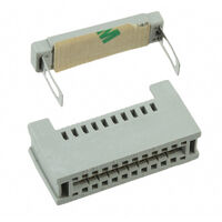 20 Position Female Connector Non Specified - Dual Edge Gold 0.100" (2.54mm) Gray 20 Position Female Connector Non Specified - Dual Edge Gold 0.100" (2.54mm) Gray