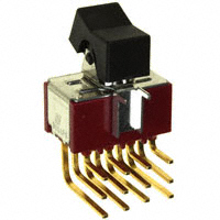 Tuimelschakelaars 4PDT 0,4VA (AC/DC) 20 V Doorgaand gat, rechte hoek Tuimelschakelaars 4PDT 0,4VA (AC/DC) 20 V Doorgaand gat, rechte hoek