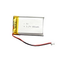 3.7 V Lithium-Ion Battery Rechargeable (Secondary) 850mAh 3.7 V Lithium-Ion Battery Rechargeable (Secondary) 850mAh