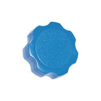 Fluted Knob Shaft with No Indicator Acetal Blue Fluted Knob Shaft with No Indicator Acetal Blue