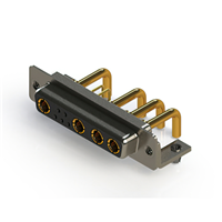 9 (5 + 4 Power) Position D-Sub, Combo Receptacle, Female Sockets Connector 9 (5 + 4 Power) Position D-Sub, Combo Receptacle, Female Sockets Connector