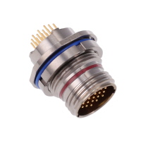 19 Position Circular Connector Receptacle, Male Pins Solder 19 Position Circular Connector Receptacle, Male Pins Solder