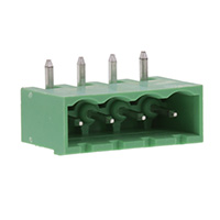 4 Position Terminal Block Header, Male Pins, Shrouded (4 Side) 0.200" (5.08mm) 90°, Right Angle Through Hole 4 Position Terminal Block Header, Male Pins, Shrouded (4 Side) 0.200" (5.08mm) 90°, Right Angle Through Hole