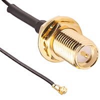 Cable Assembly Coaxial RP-SMA to W.FL, I-PEX MHF3 0.81mm OD Coaxial Cable 3.937" (100.00mm) Cable Assembly Coaxial RP-SMA to W.FL, I-PEX MHF3 0.81mm OD Coaxial Cable 3.937" (100.00mm)