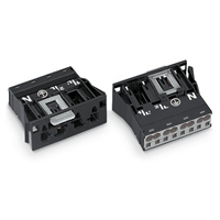 4 Flerpolet rekkeklemme Plugg, Hannpinner 0,394" (10,00mm) 180° Panelmontering, Snappfeste 4 Flerpolet rekkeklemme Plugg, Hannpinner 0,394" (10,00mm) 180° Panelmontering, Snappfeste