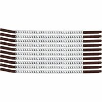 Wire Marker, Clip-On Black Legend, White Background Nylon Wire Marker, Clip-On Black Legend, White Background Nylon