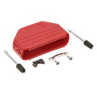50 Position Hinged Backshell Connector Red 180° Unshielded 50 Position Hinged Backshell Connector Red 180° Unshielded