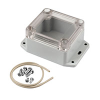 Box Polycarbonate White, Off, Clear Cover/Door Cover Included 3.540" L x 2.440" W (89.92mm x 61.98mm) X 1.570" (39.88mm) Box Polycarbonate White, Off, Clear Cover/Door Cover Included 3.540" L x 2.440" W (89.92mm x 61.98mm) X 1.570" (39.88mm)