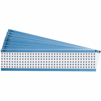 Wire Marker, Cards 0.25" W x 1.50" L (6.4mm x 38.1mm) Black Legend, White Background Vinyl Wire Marker, Cards 0.25" W x 1.50" L (6.4mm x 38.1mm) Black Legend, White Background Vinyl