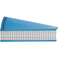 Wire Marker, Cards 0.36" W x 1.50" L (9.1mm x 38.1mm) Black Legend, White Background Vinyl Cloth Wire Marker, Cards 0.36" W x 1.50" L (9.1mm x 38.1mm) Black Legend, White Background Vinyl Cloth