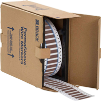 Brown Heat Shrinkable Label 1.00" W x 0.38" Dia (25.4mm x 9.5mm); Cable O.D. 0.13" ~ 0.32" (3.2mm ~ 8.1mm) Brown Heat Shrinkable Label 1.00" W x 0.38" Dia (25.4mm x 9.5mm); Cable O.D. 0.13" ~ 0.32" (3.2mm ~ 8.1mm)