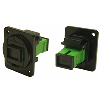 耦合器 光纤连接器 SC 插座 至 SC 插座 面板安装,法兰(2 孔) 耦合器 光纤连接器 SC 插座 至 SC 插座 面板安装,法兰(2 孔)