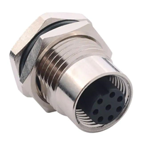 8 Position Circular Connector Plug, Female Sockets Solder 8 Position Circular Connector Plug, Female Sockets Solder