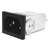 Single Phase EMC/EMI Line Filter 3 A 250V 50/60Hz Single Stage IEC 320-C14, Quick Connect Single Phase EMC/EMI Line Filter 3 A 250V 50/60Hz Single Stage IEC 320-C14, Quick Connect