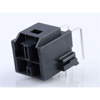 連接器排針座 通孔、直角 4 位置 0.256" (6.50mm) 連接器排針座 通孔、直角 4 位置 0.256" (6.50mm)