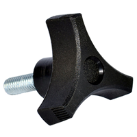 3 Arm Knob 5/16"-18 Shaft with No Indicator Nylon Black 3 Arm Knob 5/16"-18 Shaft with No Indicator Nylon Black