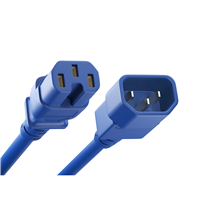 6.00' (1.83m) Power Cord Blue IEC 320-C14 To IEC 320-C15 SJT 6.00' (1.83m) Power Cord Blue IEC 320-C14 To IEC 320-C15 SJT