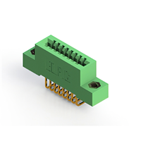 8 Position Female Connector Non Specified - Single Edge Gold 0.100" (2.54mm) Green 8 Position Female Connector Non Specified - Single Edge Gold 0.100" (2.54mm) Green