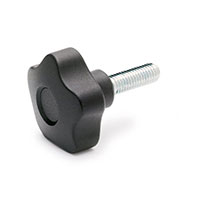 5 Arm Knob 3/8"-16 Shaft with No Indicator Polypropylene Black 5 Arm Knob 3/8"-16 Shaft with No Indicator Polypropylene Black