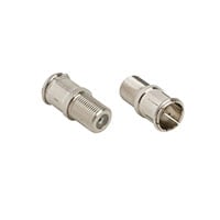 Adapter Coaxial Connector F Jack, Female Socket To F Plug, Male Pin 75 Ohms Adapter Coaxial Connector F Jack, Female Socket To F Plug, Male Pin 75 Ohms