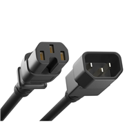 6.00' (1.83m) Power Cord Black IEC 320-C14 To IEC 320-C15 SJT 6.00' (1.83m) Power Cord Black IEC 320-C14 To IEC 320-C15 SJT