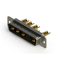 9 (5 + 4 Power) Position D-Sub, Combo Plug, Male Pins Connector 9 (5 + 4 Power) Position D-Sub, Combo Plug, Male Pins Connector