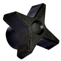 4 臂 旋钮 5/16"-18 轴,带有 无指示灯 尼龙 黑色 4 臂 旋钮 5/16"-18 轴,带有 无指示灯 尼龙 黑色