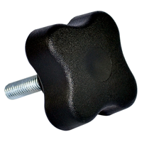 4 Arm Knob 1/4"-20 Shaft with No Indicator Nylon Black 4 Arm Knob 1/4"-20 Shaft with No Indicator Nylon Black