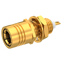 SMB Connector Plug, Female Socket 50 Ohms Panel Mount Solder Cup SMB Connector Plug, Female Socket 50 Ohms Panel Mount Solder Cup