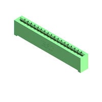 18 Position Female Connector Non Specified - Single Edge Gold 0.156" (3.96mm) Green 18 Position Female Connector Non Specified - Single Edge Gold 0.156" (3.96mm) Green