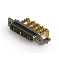 5 (Power) Position D-Sub, Combo Receptacle, Female Sockets Connector 5 (Power) Position D-Sub, Combo Receptacle, Female Sockets Connector