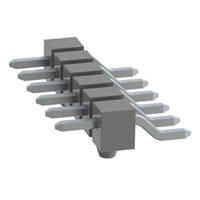Connector Header Surface Mount, Right Angle 6 position 0.100" (2.54mm) Connector Header Surface Mount, Right Angle 6 position 0.100" (2.54mm)