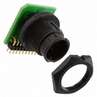 10 针位圆形连接器 插座,公形引脚 电路板,焊接 10 针位圆形连接器 插座,公形引脚 电路板,焊接