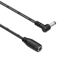 Cable Assembly 1.7mm ID, 4.75mm OD Jack to Plug, Right Angle Flat 6.0' (1.83m) Cable Assembly 1.7mm ID, 4.75mm OD Jack to Plug, Right Angle Flat 6.0' (1.83m)