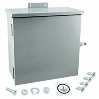 Box Metal, Steel Gray Hinged Door, Lid 12.008" L x 12.008" W (305.00mm x 305.00mm) X 5.984" (152.00mm) Box Metal, Steel Gray Hinged Door, Lid 12.008" L x 12.008" W (305.00mm x 305.00mm) X 5.984" (152.00mm)