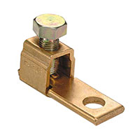 Terminal Connector Rectangular Lug, Grounding 1/0-2 AWG 1/4 Stud Terminal Connector Rectangular Lug, Grounding 1/0-2 AWG 1/4 Stud