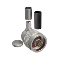 N Type Connector Plug, Male Pin 50 Ohms Free Hanging (In-Line), Right Angle Solder N Type Connector Plug, Male Pin 50 Ohms Free Hanging (In-Line), Right Angle Solder