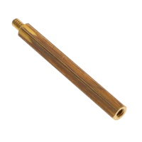 Hex Standoff Threaded #4-40 Brass 1.625" (41.28mm) Hex Standoff Threaded #4-40 Brass 1.625" (41.28mm)