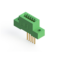 5 Position Female Connector Non Specified - Single Edge Gold 0.100" (2.54mm) Green 5 Position Female Connector Non Specified - Single Edge Gold 0.100" (2.54mm) Green