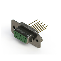 9 Position D-Sub Receptacle, Female Sockets Connector 9 Position D-Sub Receptacle, Female Sockets Connector