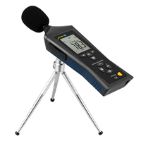 Geluids-/decibelmeter Voor meten Geluid Inclusief Batterij, kabel, koffer, handleiding, stroomadapter, schroevendraaier, statief, windruisonderdrukker Geluids-/decibelmeter Voor meten Geluid Inclusief Batterij, kabel, koffer, handleiding, stroomadapter, schroevendraaier, statief, windruisonderdrukker