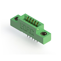 5 Position Female Connector Non Specified - Single Edge Gold 0.100" (2.54mm) Green 5 Position Female Connector Non Specified - Single Edge Gold 0.100" (2.54mm) Green