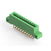 10 Position Female Connector Non Specified - Single Edge Gold 0.156" (3.96mm) Green 10 Position Female Connector Non Specified - Single Edge Gold 0.156" (3.96mm) Green