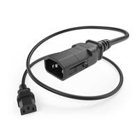 6.00' (1.83m) Power Cord Black IEC 320-C14 To IEC 320-C13 SVT 6.00' (1.83m) Power Cord Black IEC 320-C14 To IEC 320-C13 SVT