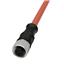 CIRC CBL 4POS PLUG TO WIRE 16.4'