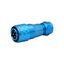 CONN PLUG MALE 4BP SOLDER BLUE