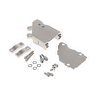 9 ตำแหน่ง ฝาหลังสองชิ้น คอนเนคเตอร์ เงิน 45° ชิลด์